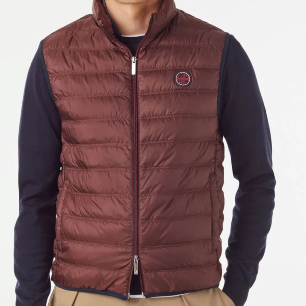 CH Carolina Herrera Reversible Quilted Nylon Down Vest Sz Medium